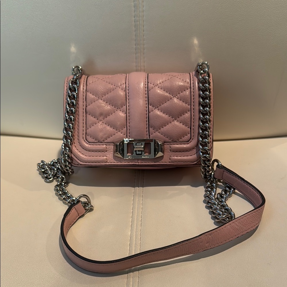 Rebecca Minkoff Pink Quilted Chain Shoulder Bag